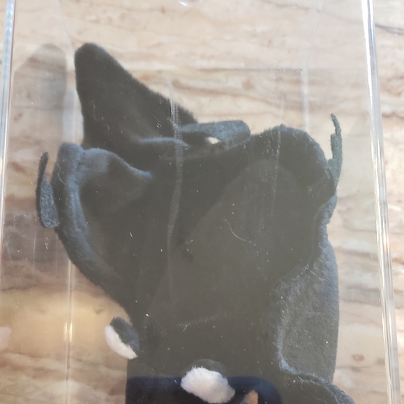 Halloween Black Bat Plush Ty Original Beanie Baby "Radar" Red Eyes 1995 Vintage. - Picture 2 of 4